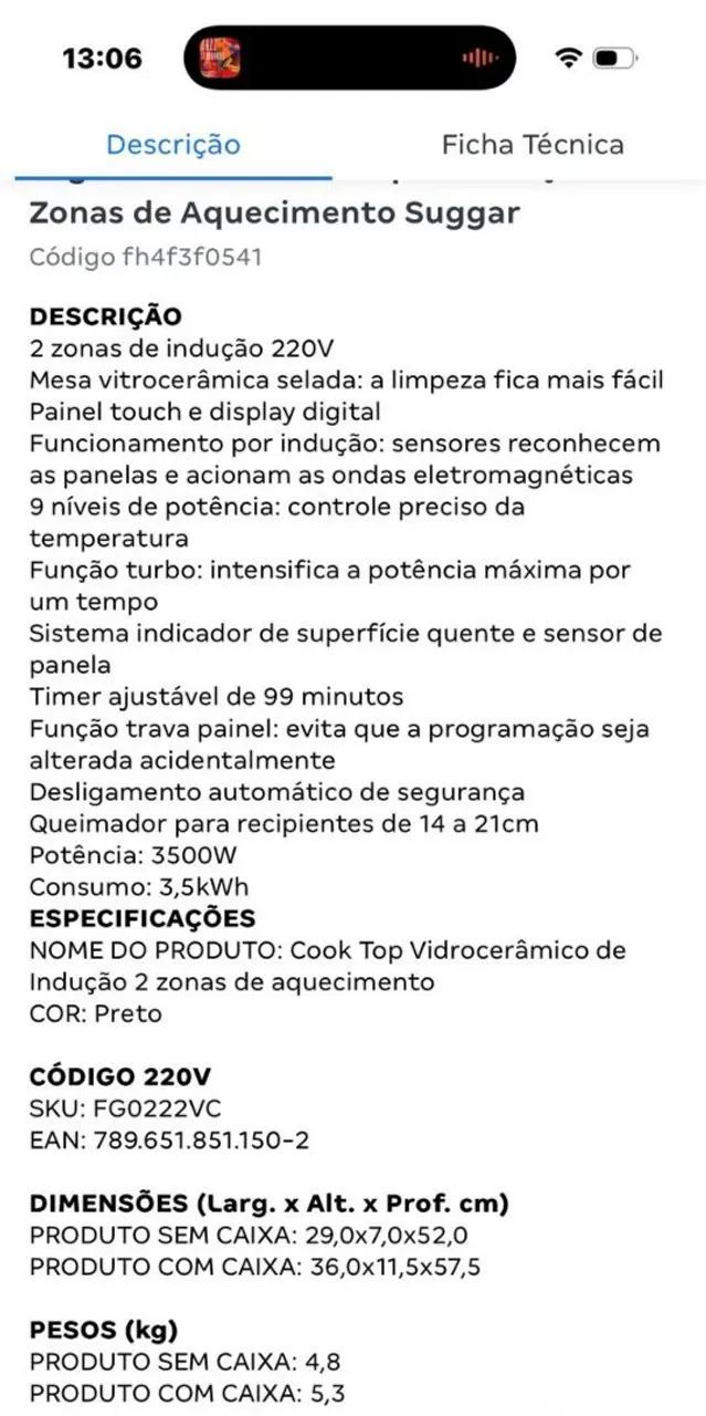 Fogão de indu ção sugar  - Foto 2