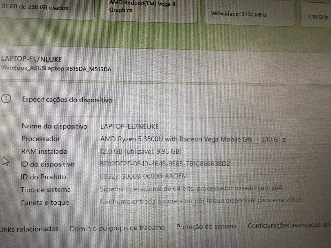 Notebook asus modelo : M515D - Foto 3