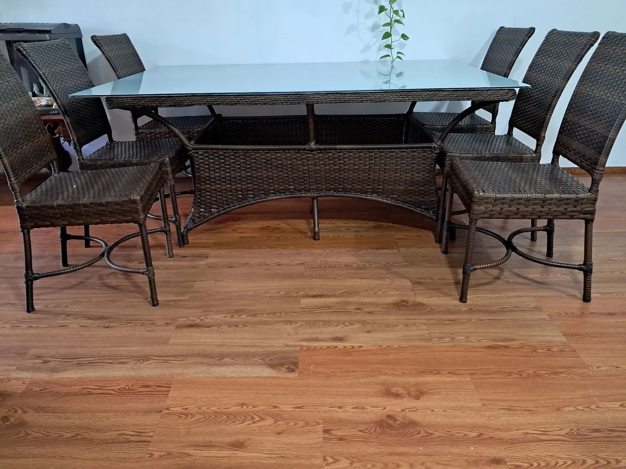 Mesa de vime e alumínio área externa - Foto 2