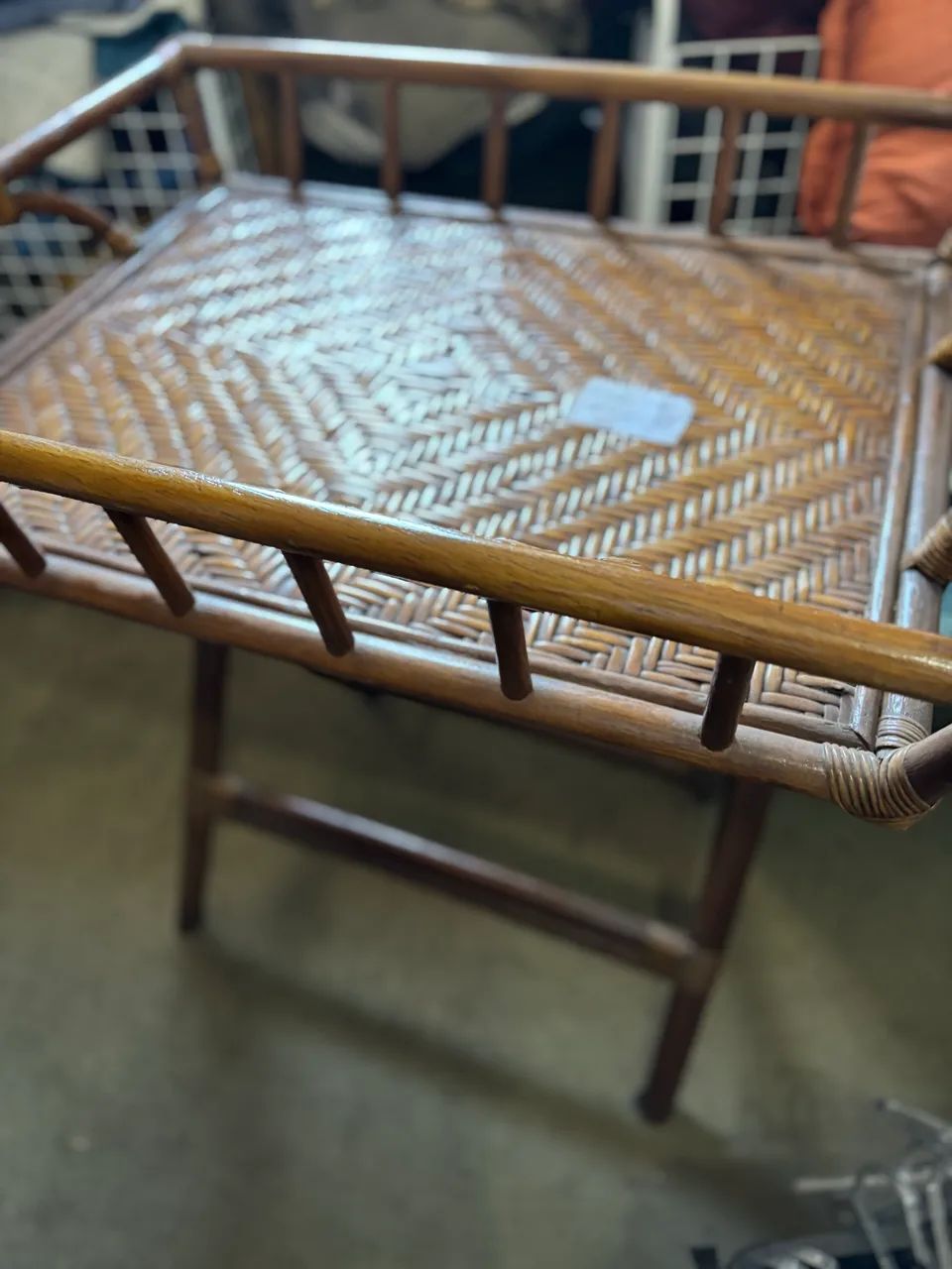 Mesa chá bar em vime - Antiguidade  - Foto 4