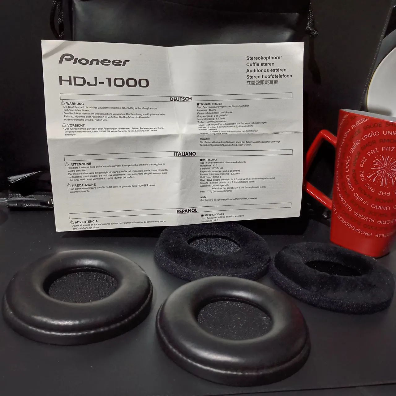 Espumas Earpads P/ Pioneer Hdj 1000