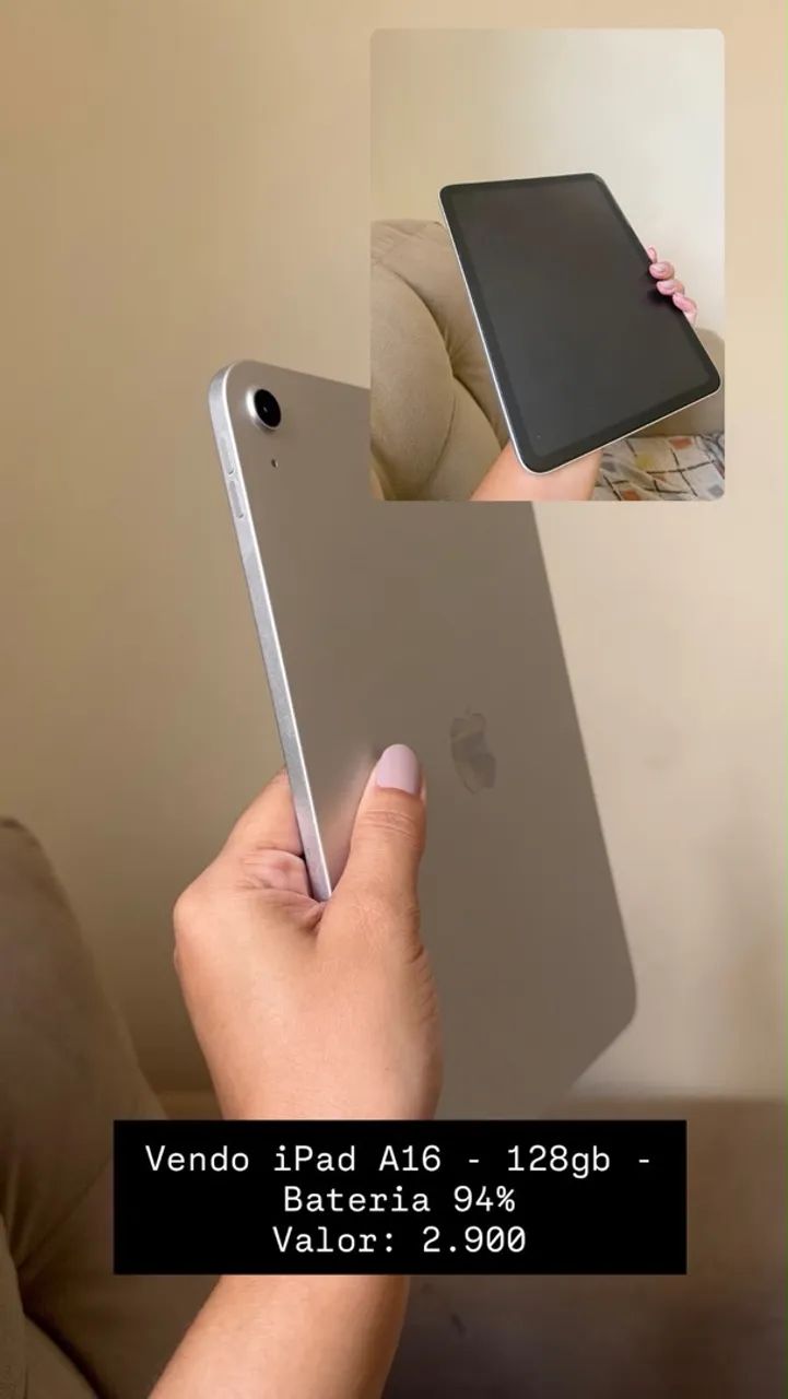 iPad 11 (A16) - 128GB - Bateria em 94%