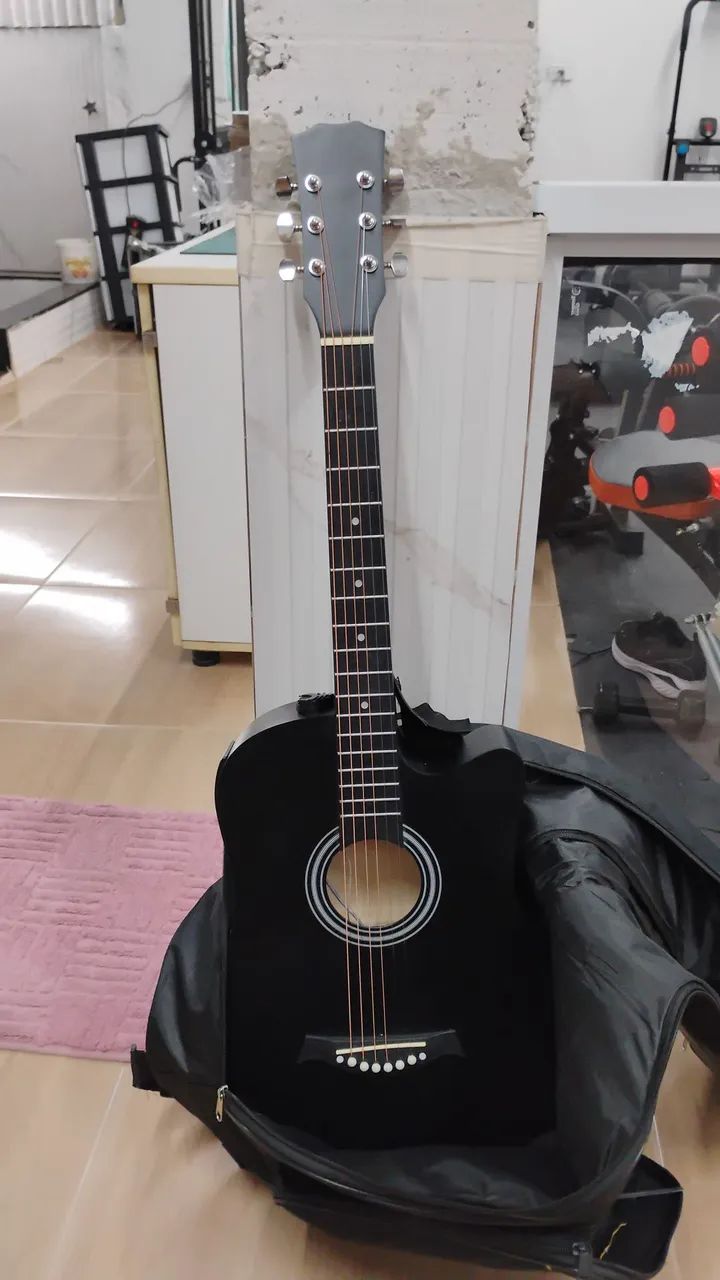 Violão 38 polegadas elétrico com afiador  - Foto 3