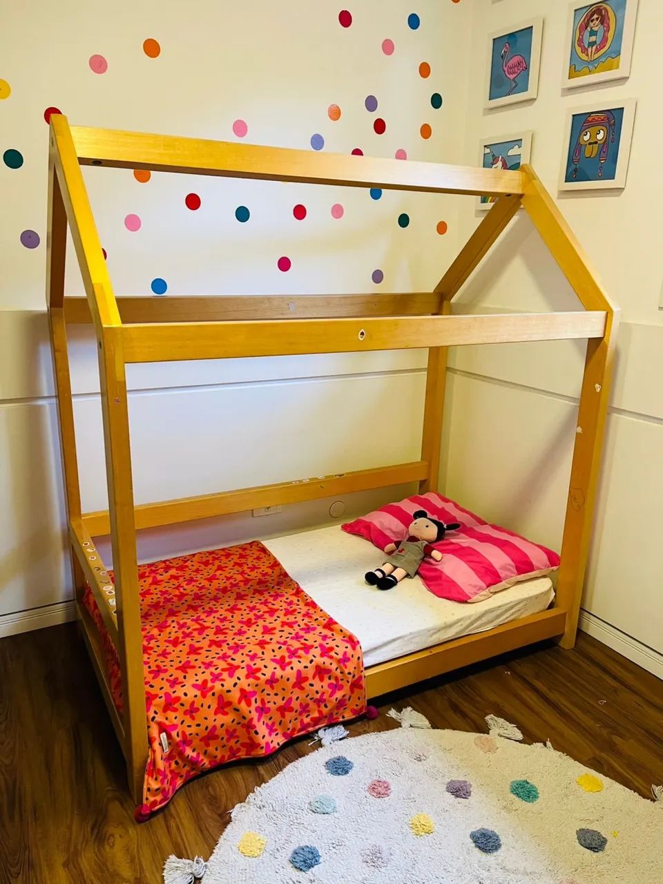 Cama Casinha de Madeira Maciça 