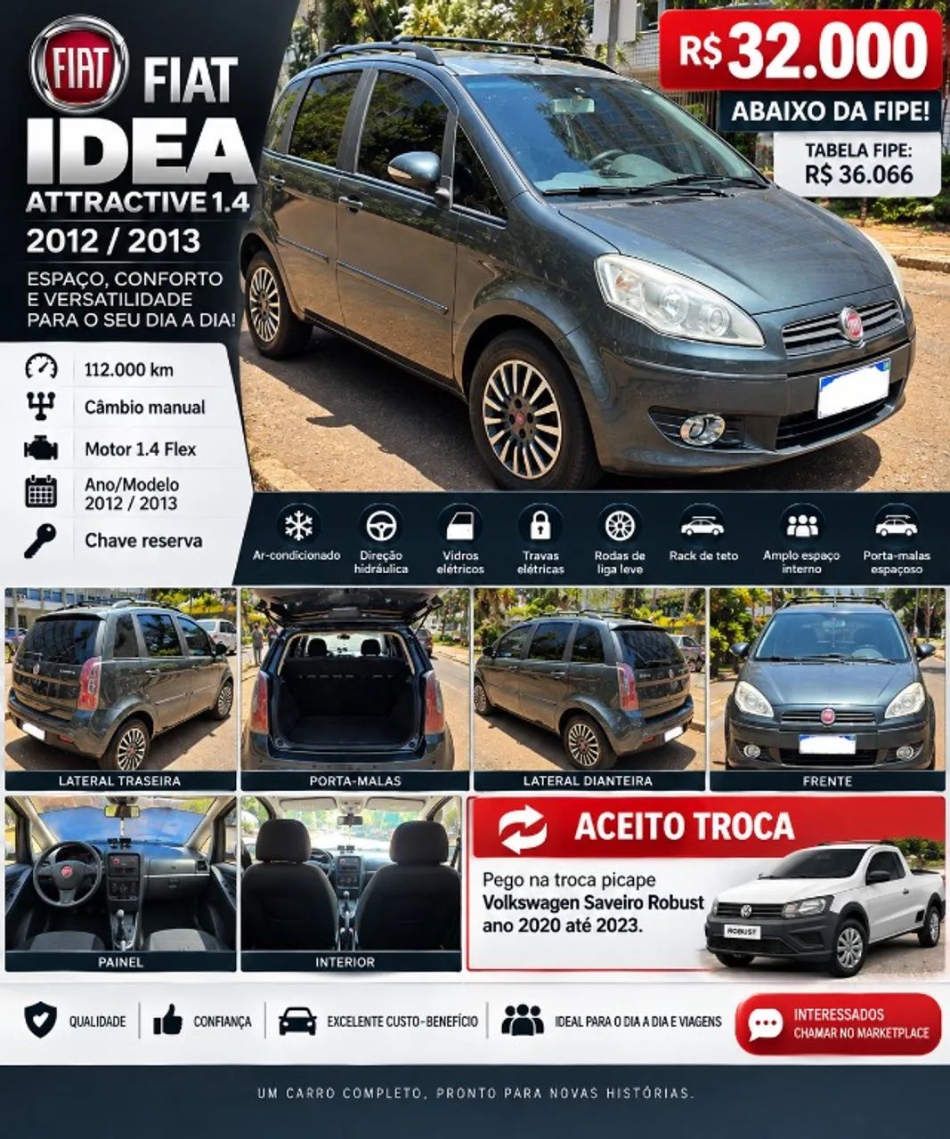 Fiat Idea Attractive 1.4 Fire Flex 8V 5P 2013