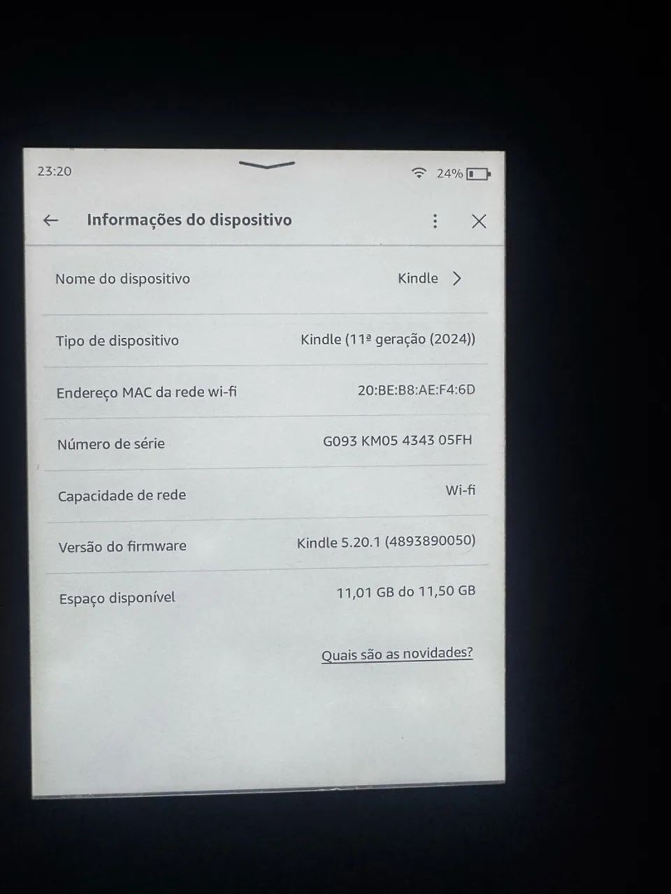  Amazon Kindle (11ª geração, 2024) 