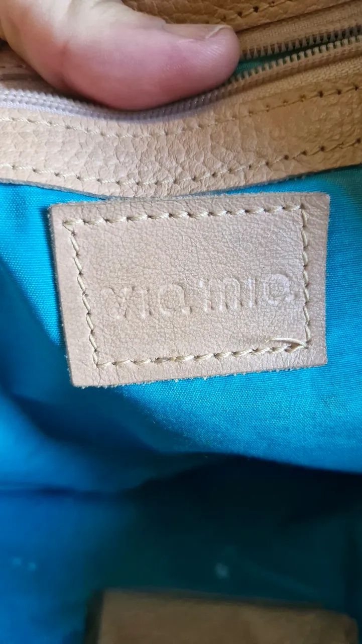 Bolsa couro Legítimo Via Mia - Foto 4