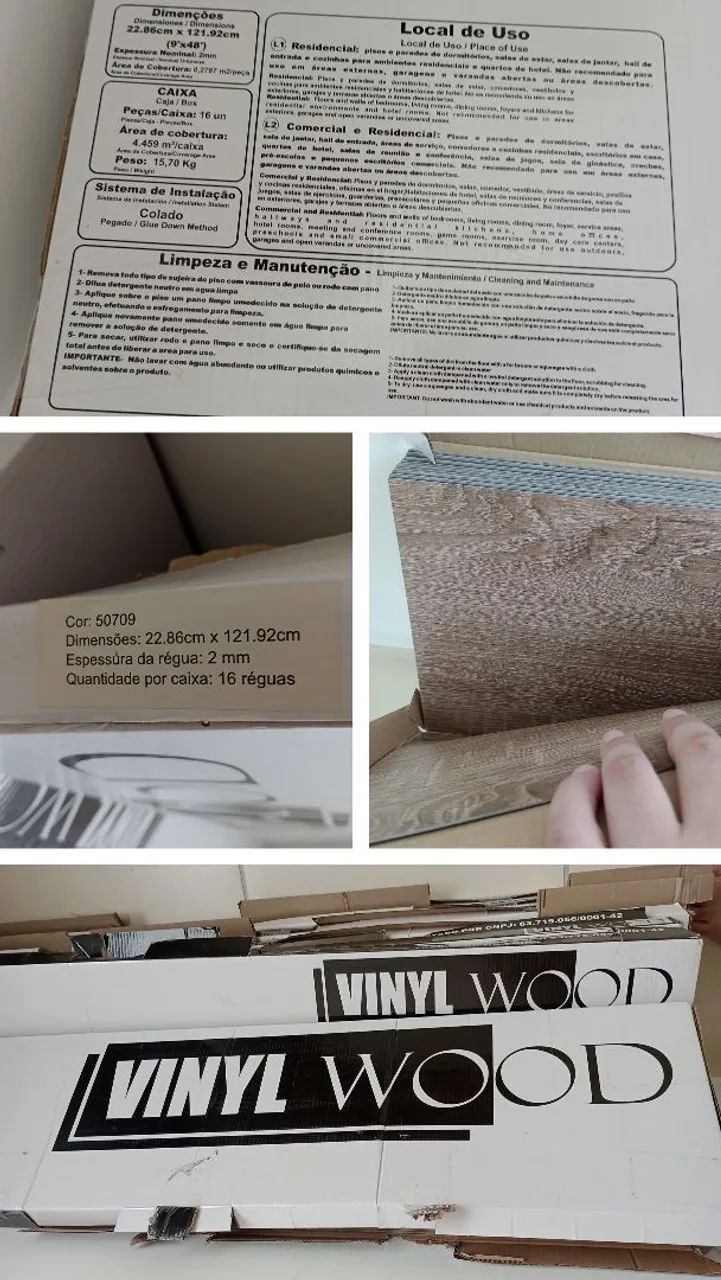 PISO VINILICO ADESIVADO - NOVO - Foto 5