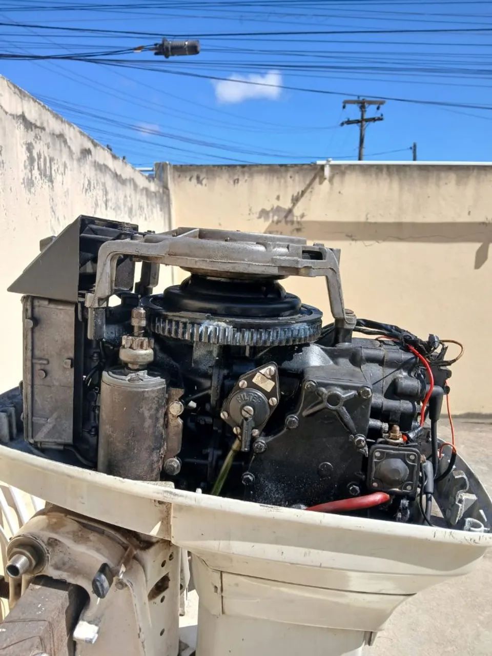 Motor de popa Johnson 45HP 2T + kit direção e comando a distância  - Foto 4
