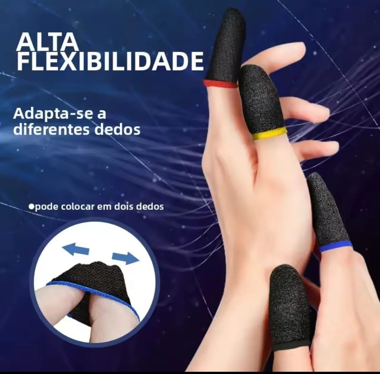 Par de luvas para smartphone, capa de dedo - Foto 5
