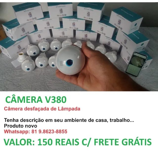 CÂMERA LÂMPADA V380 - Foto 3