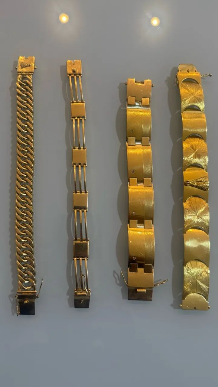 Pulseiras e bracelete de ouro  - Foto 2