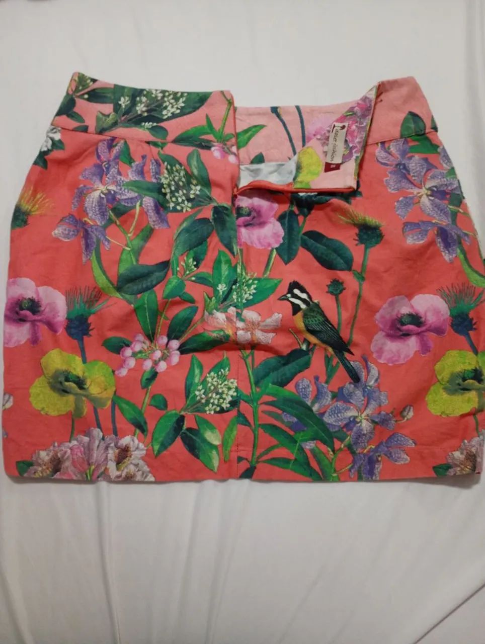 Saia florida com bolso lateral M veste 38 a 40  - Foto 2
