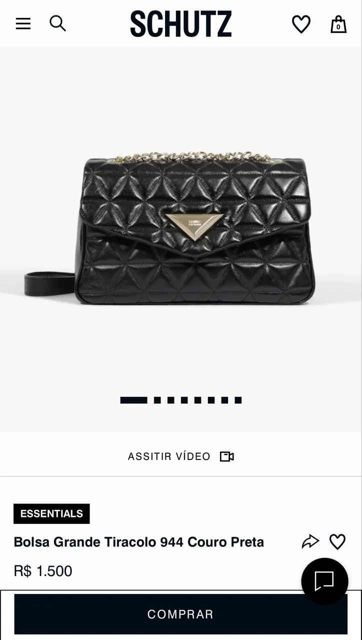 Bolsa Schutz Premium Triangle em Couro Legítimo | Original | Dust Bag - Foto 3