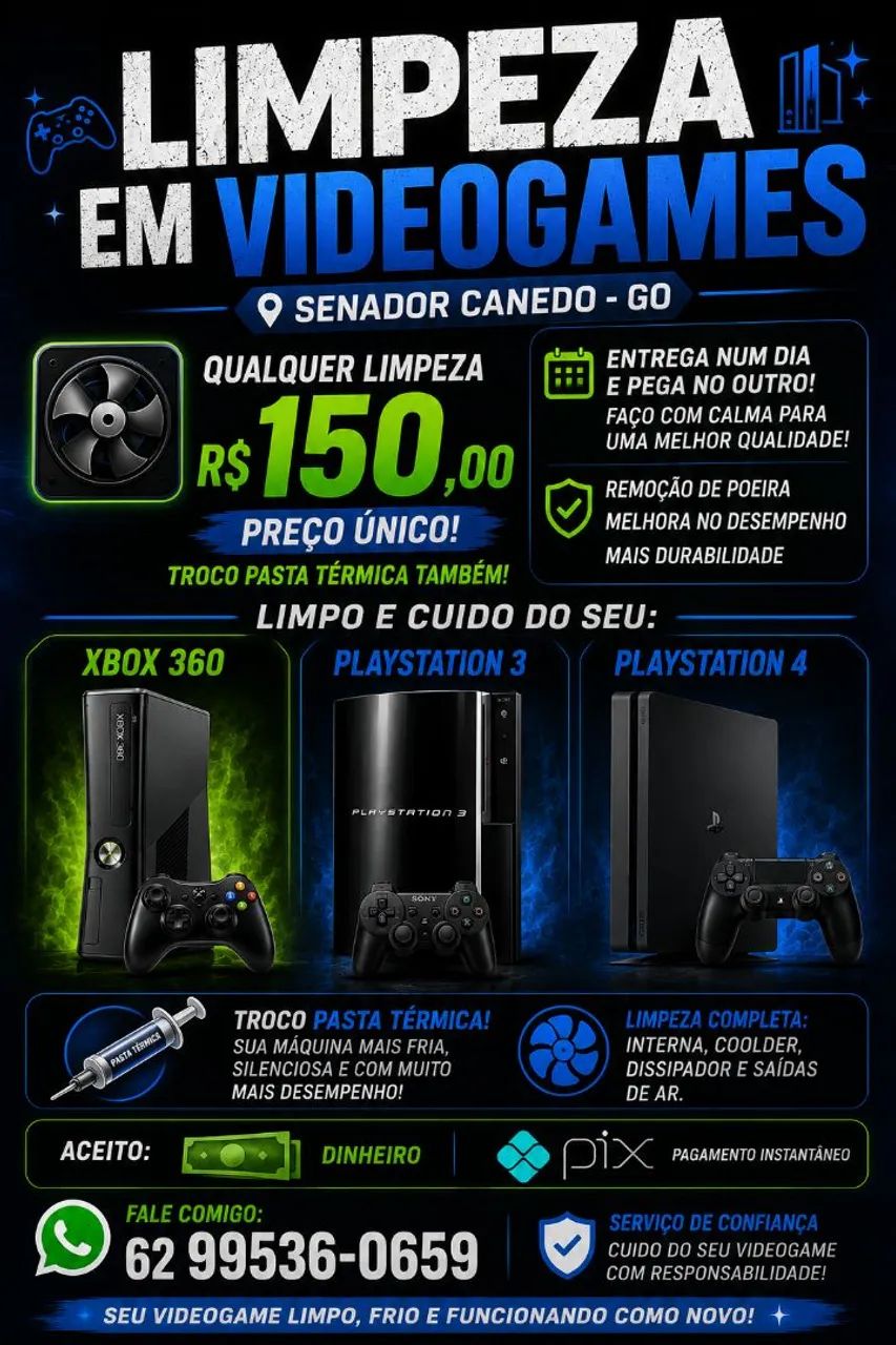 LIMPEZA EM CONSOLES