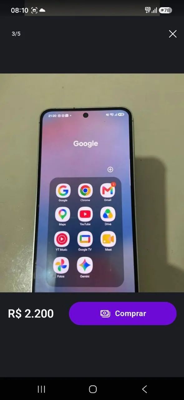 Troco S24 FE 256G zero mais volta em dinheiro em Iphone 