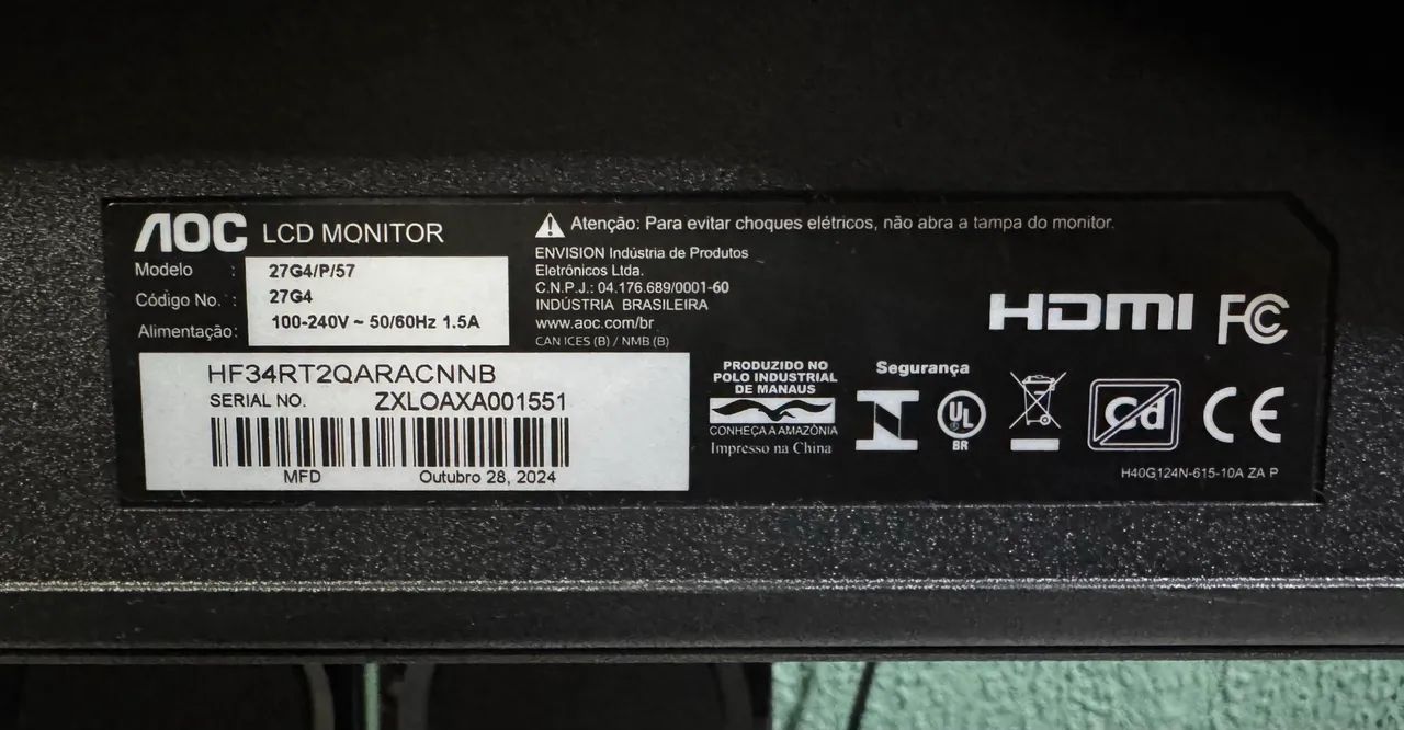 Monitor Gamer AOC 27" 180hz - Foto 4