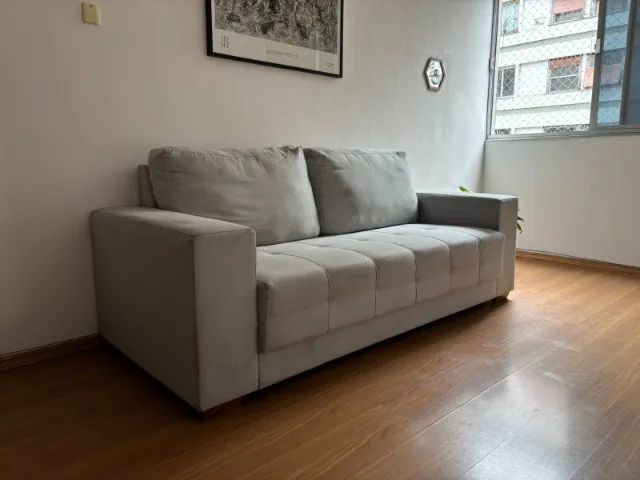 Sofá 3 lugares Linho - 205cm - Foto 2