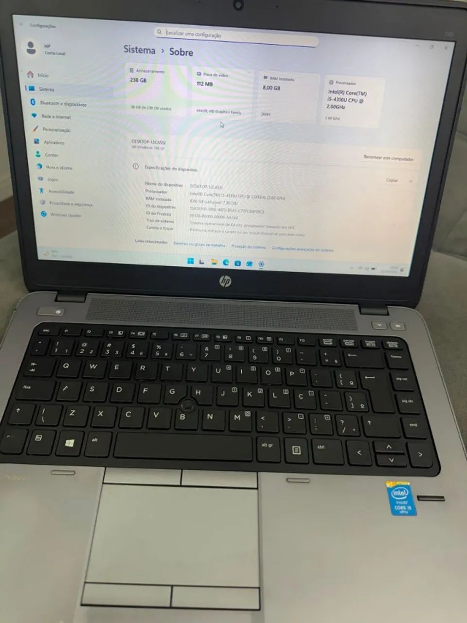 HP PROBOOK 740 G1 - 8 GB RAM 240 GB SSD
