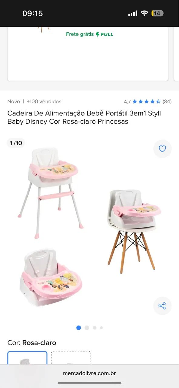 Vendo cadeira alimentação 
