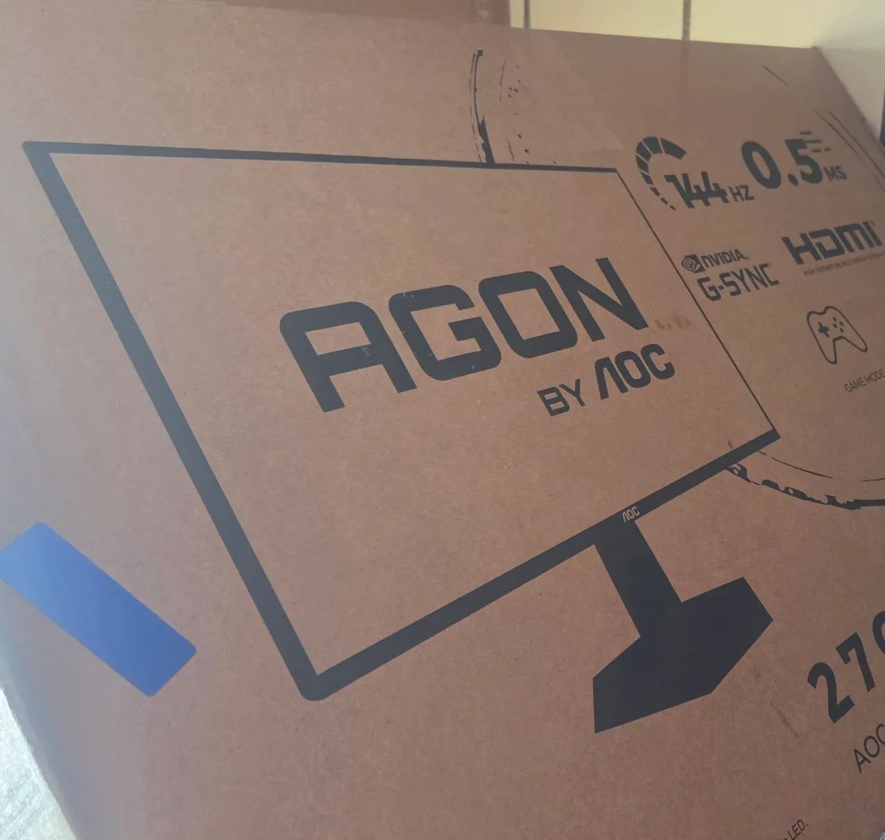 Monitor gamer top da AOC 27" (Lacrado, 144hz, 0.5ms, displayport, G-Sync, 1 ano garantia)