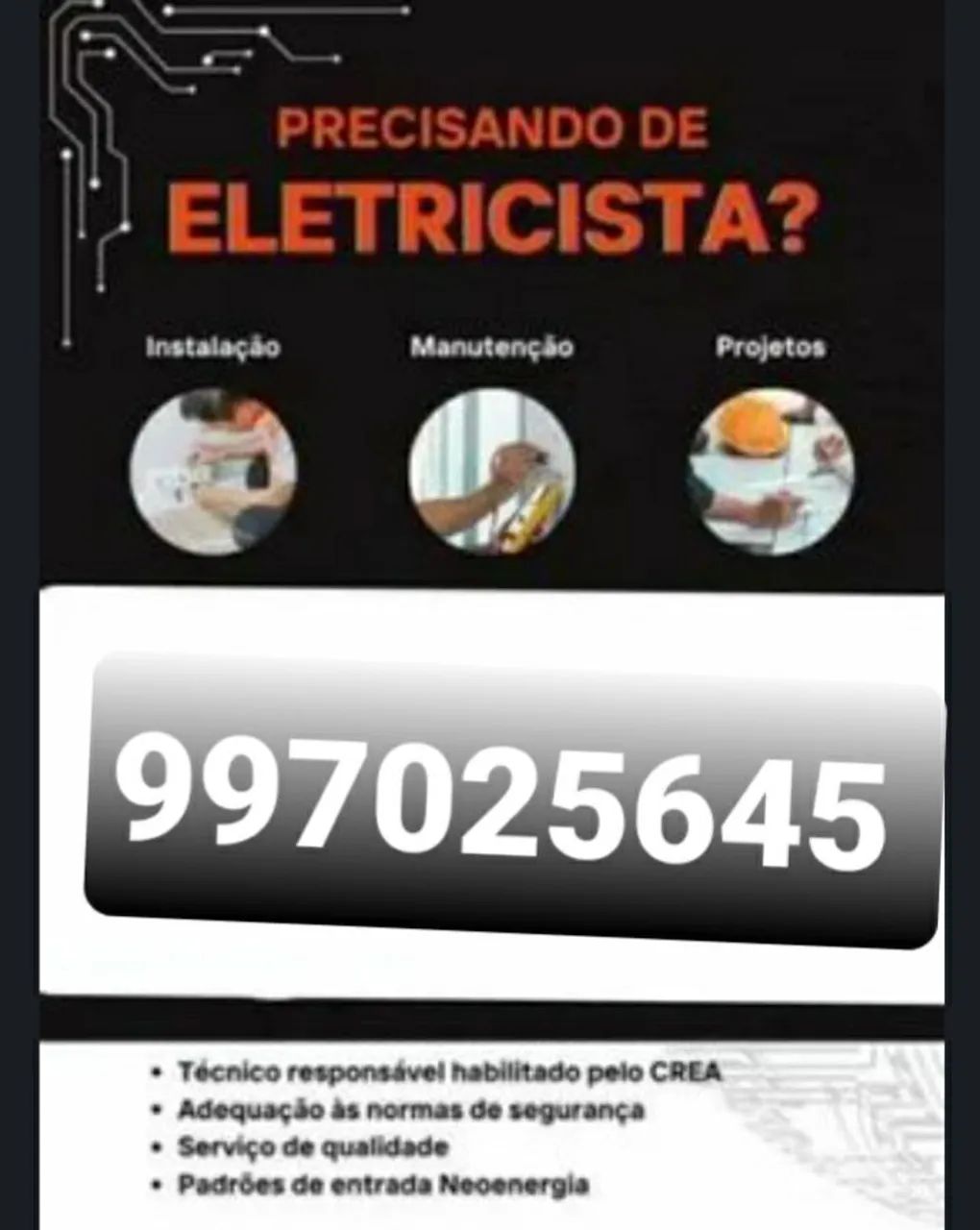 Eletricista trabalho todos bairro de Fortaleza 24 horas disponível - Foto 2