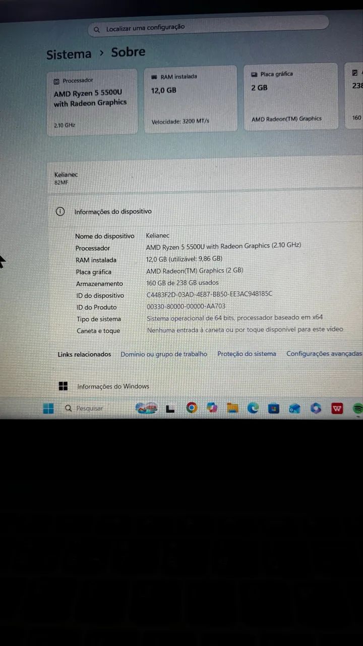 NOTEBOOK LENOVO RYZER 5 - Foto 5