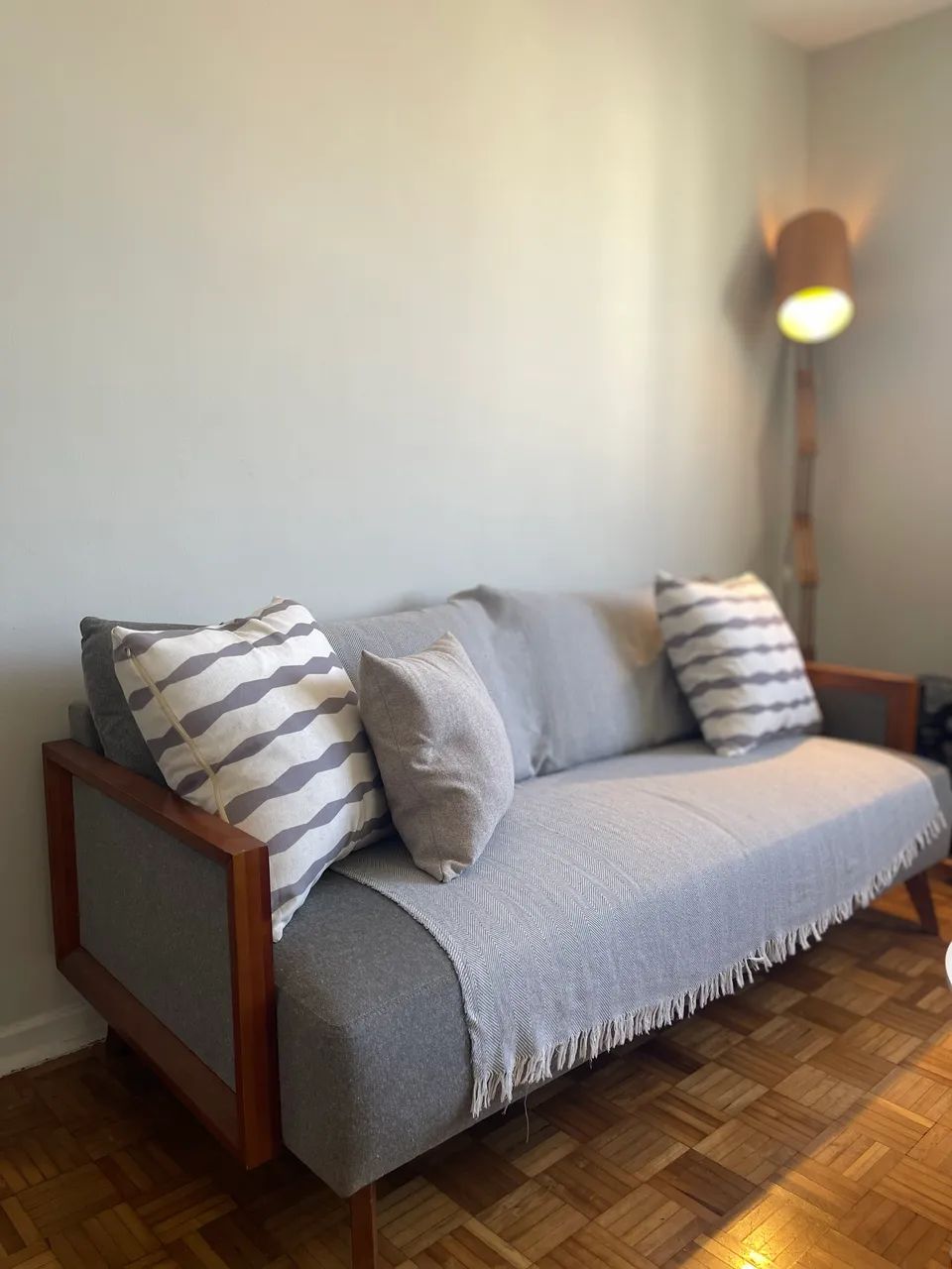 Sofá cinza de linho - 1,90 x 0,80 - Foto 3