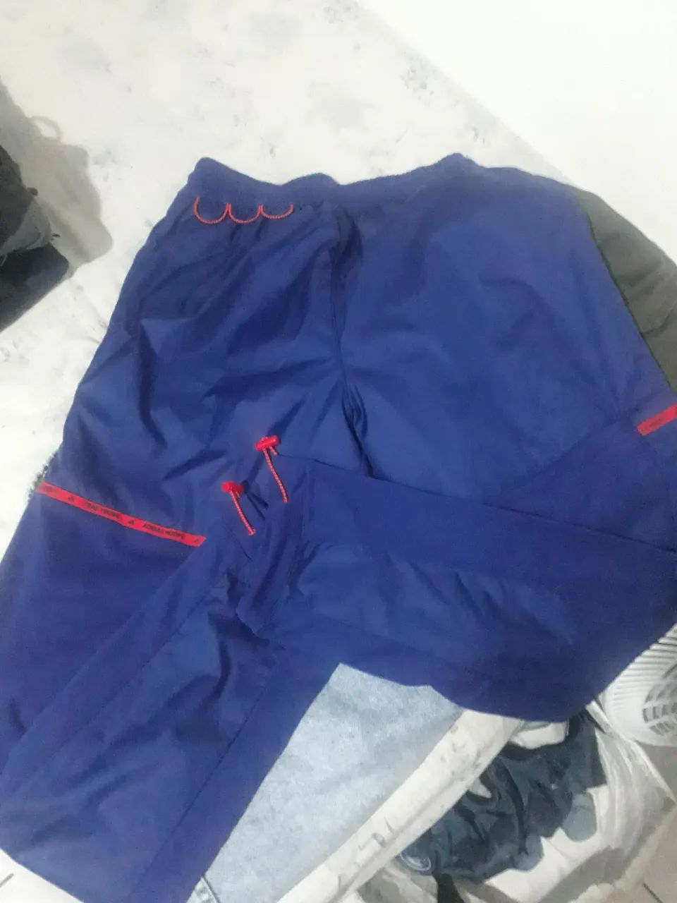 CALÇA ADIDAS AZUL MOLETOM/MICROFIBRA 