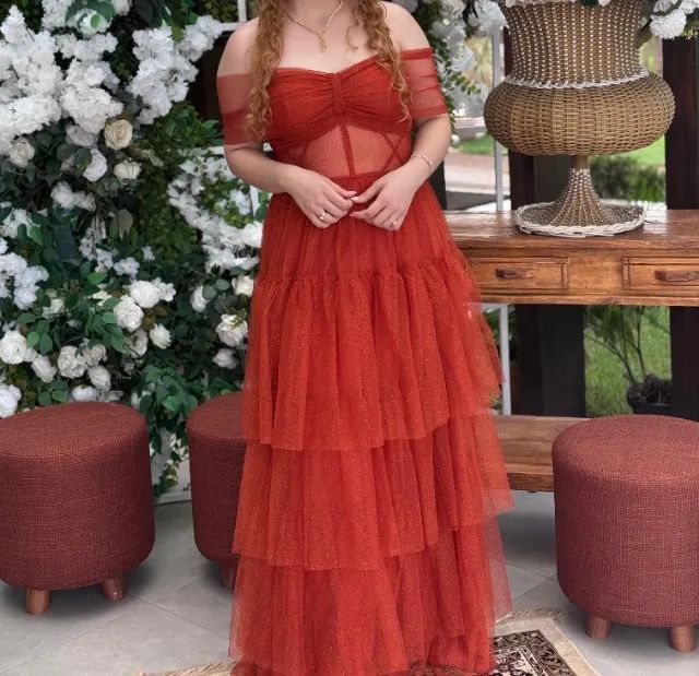 Vestido de festa terracota  - Foto 2