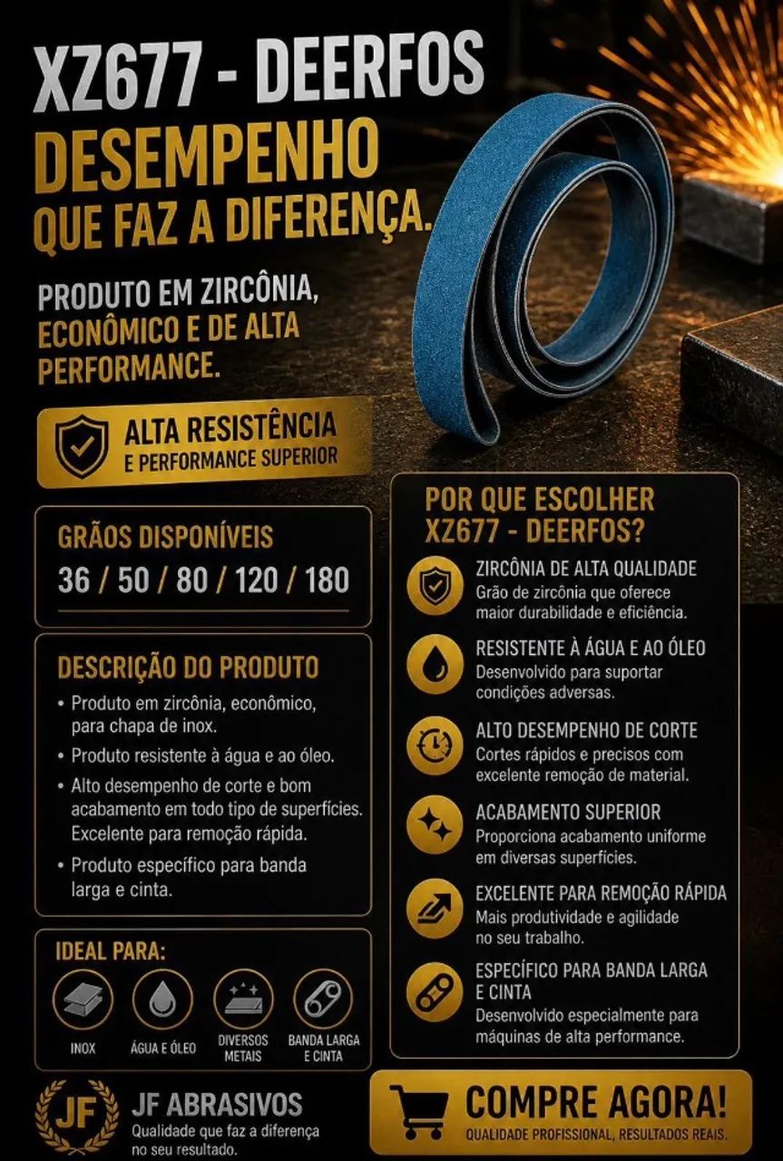 JF.Abrasivos Fornecedor de cintas de lixas.  - Foto 4