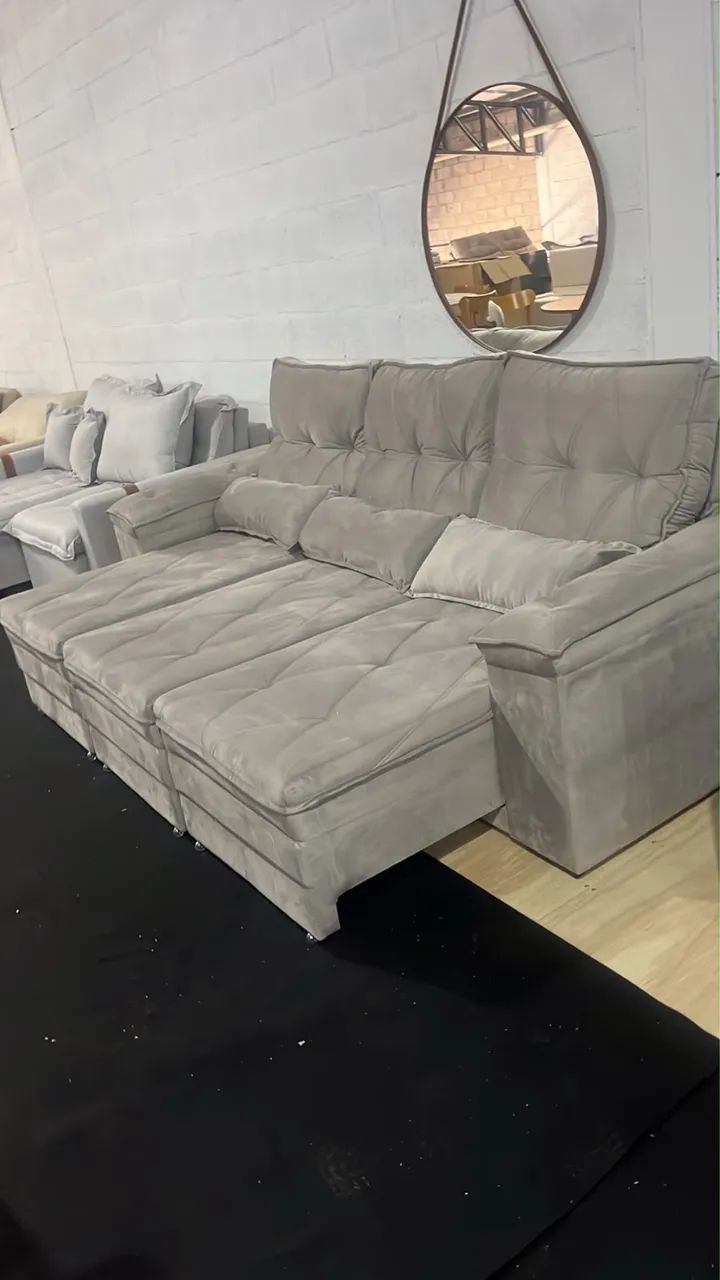 ESTOFADO RETRATIL E RECLINÁVEL ONIX 2.90M - Foto 3
