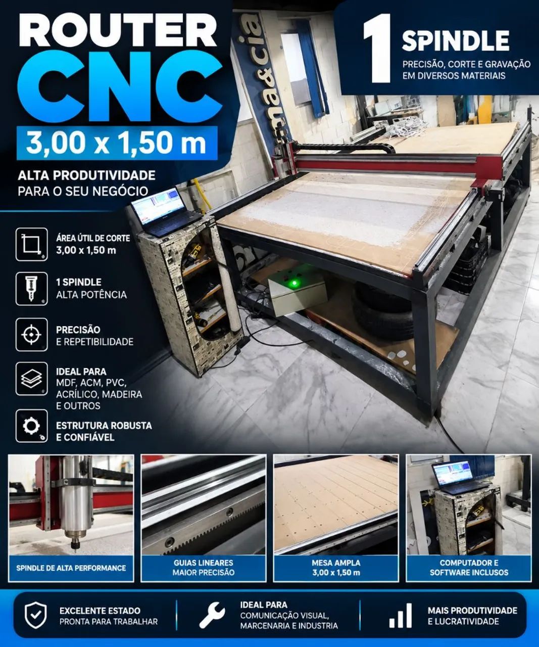Router Cnc 150x300 - Foto 2