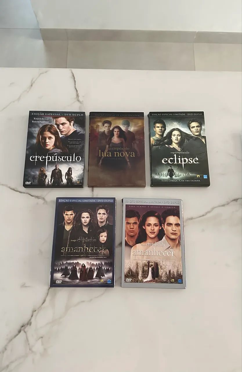 DVD'S Duplos A Saga Crepúsculo Completa - Originais.