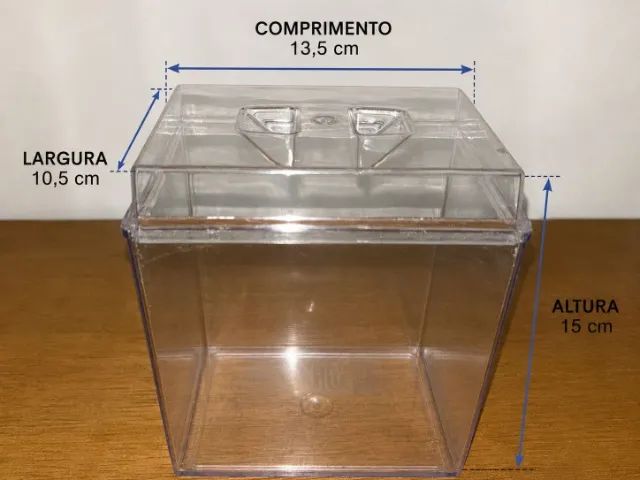 Pote Multiuso Acrílico 1,5 Litros - Retangular Expote