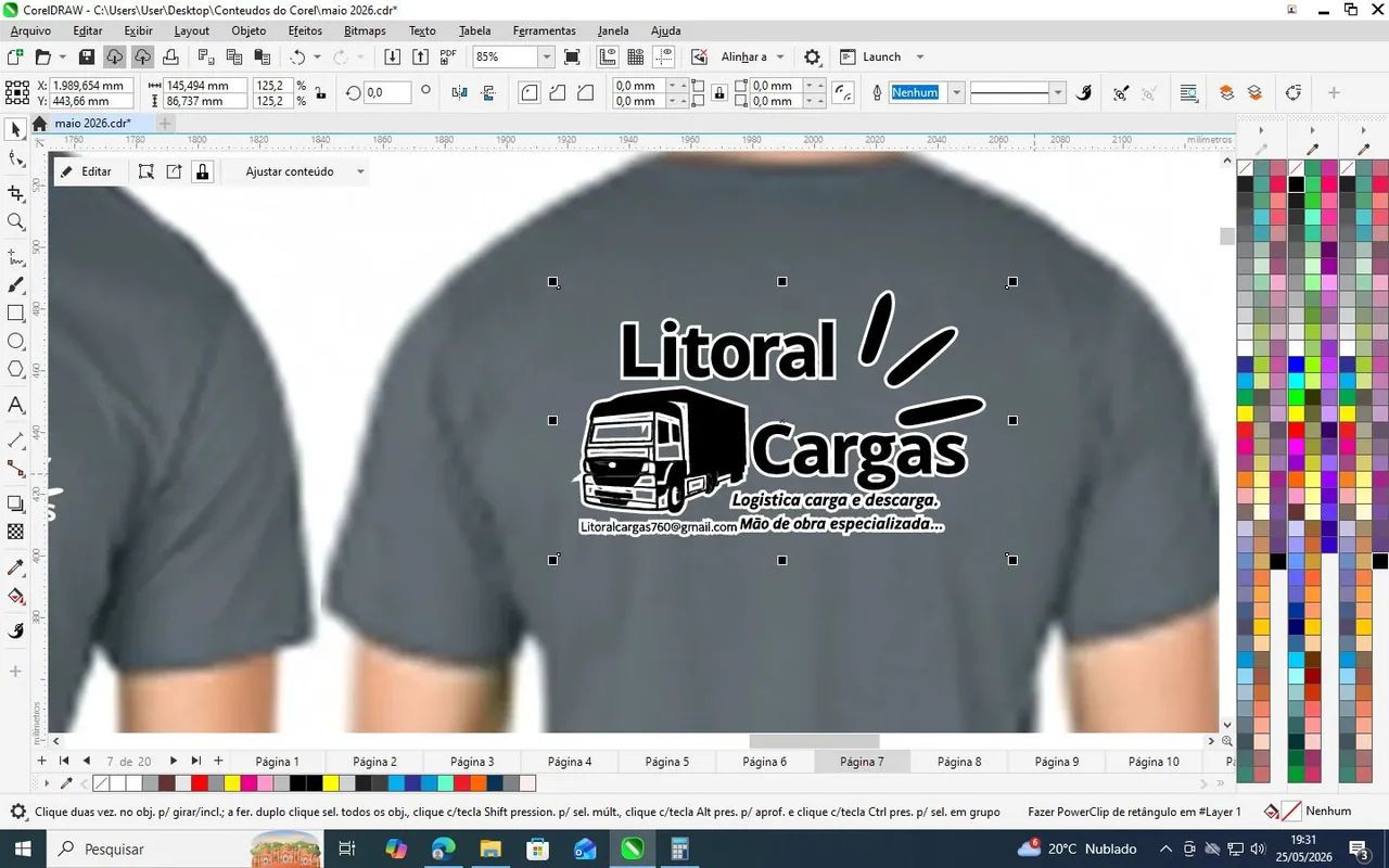 Carga e descarga, logística 