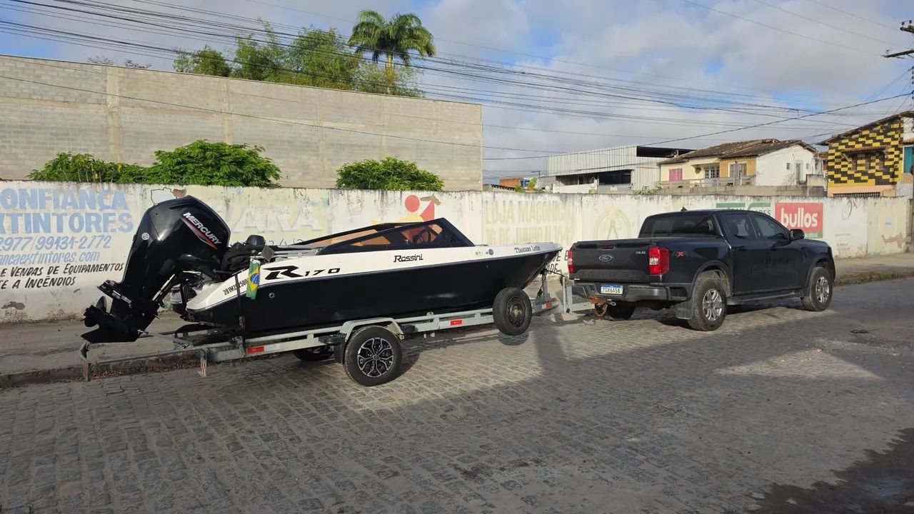 Lancha Rossini R170 100HP Mercury no cartão em 18x!