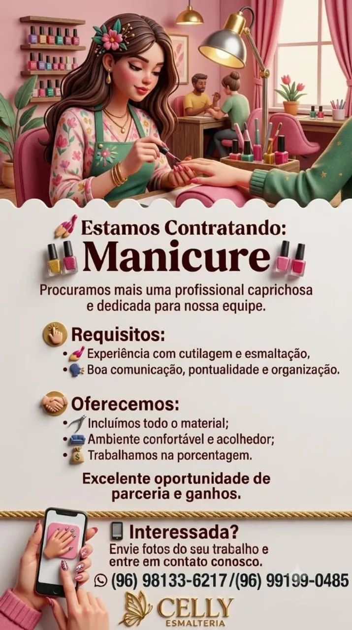 Contrata-se Manicure 