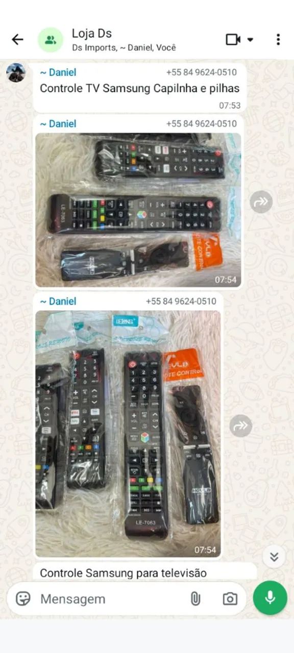 Controle TV Samsung Capilnha e pilhas - Foto 3
