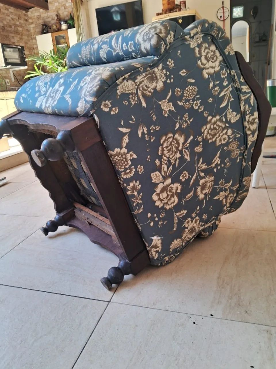 KIT POLTRONAS ANTIGAS ESTILO RUSTICO - Foto 2