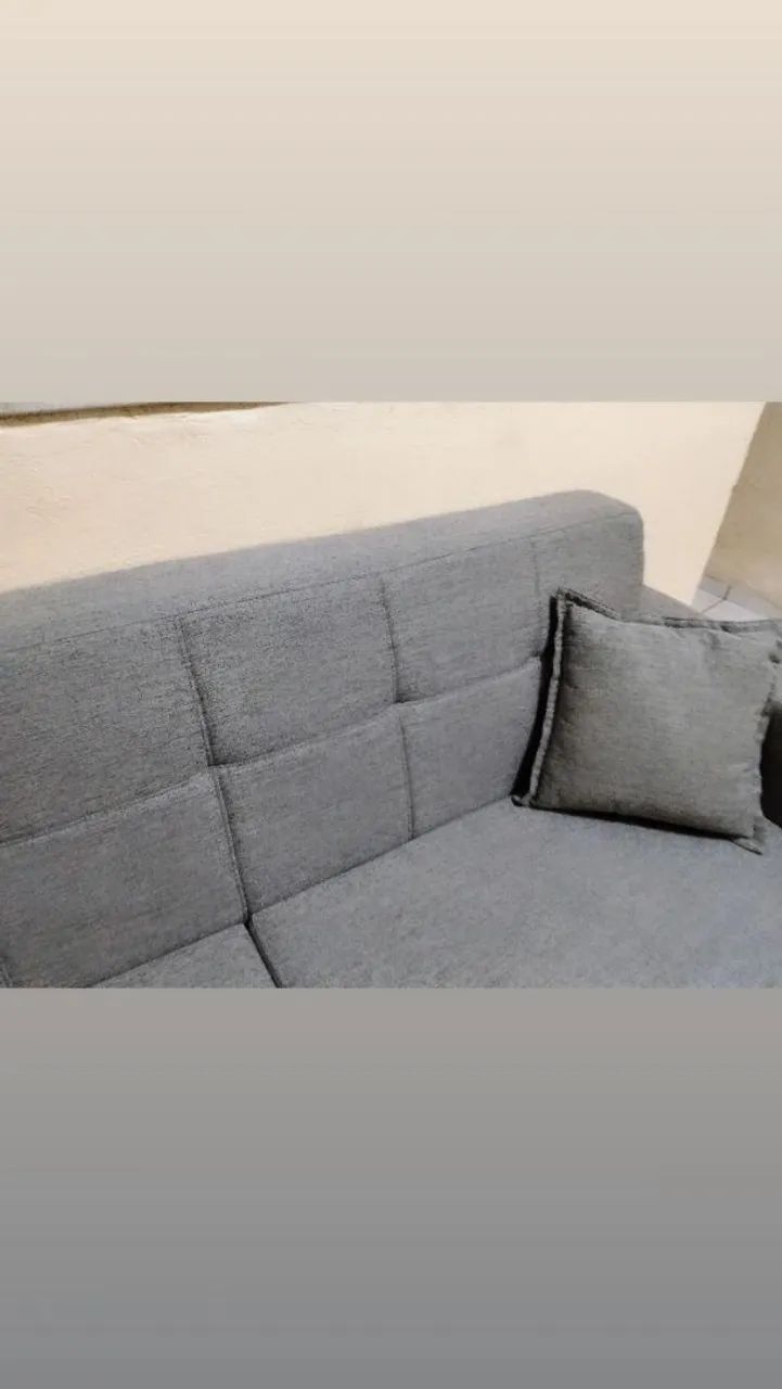 Vendo sofá novinho no linho modelo moderno  - Foto 3