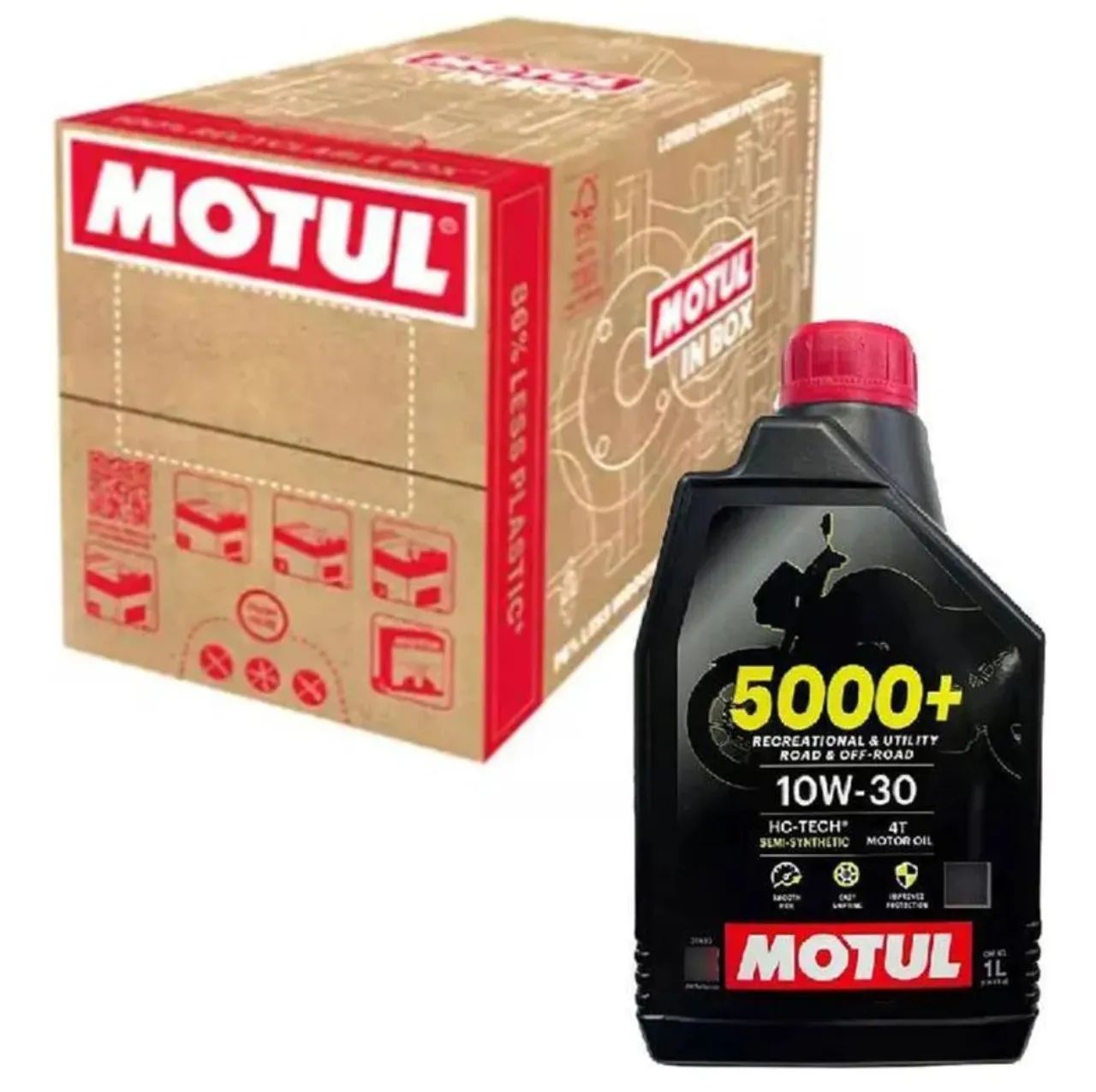 Lubrificante Para Moto Motul 5000+ 10W-30 4T Semissintético - Foto 2