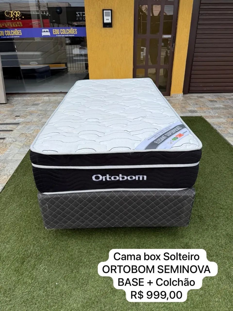 Cama Box Solteiro ORTOBOM SEMINOVA - ENTREGO 