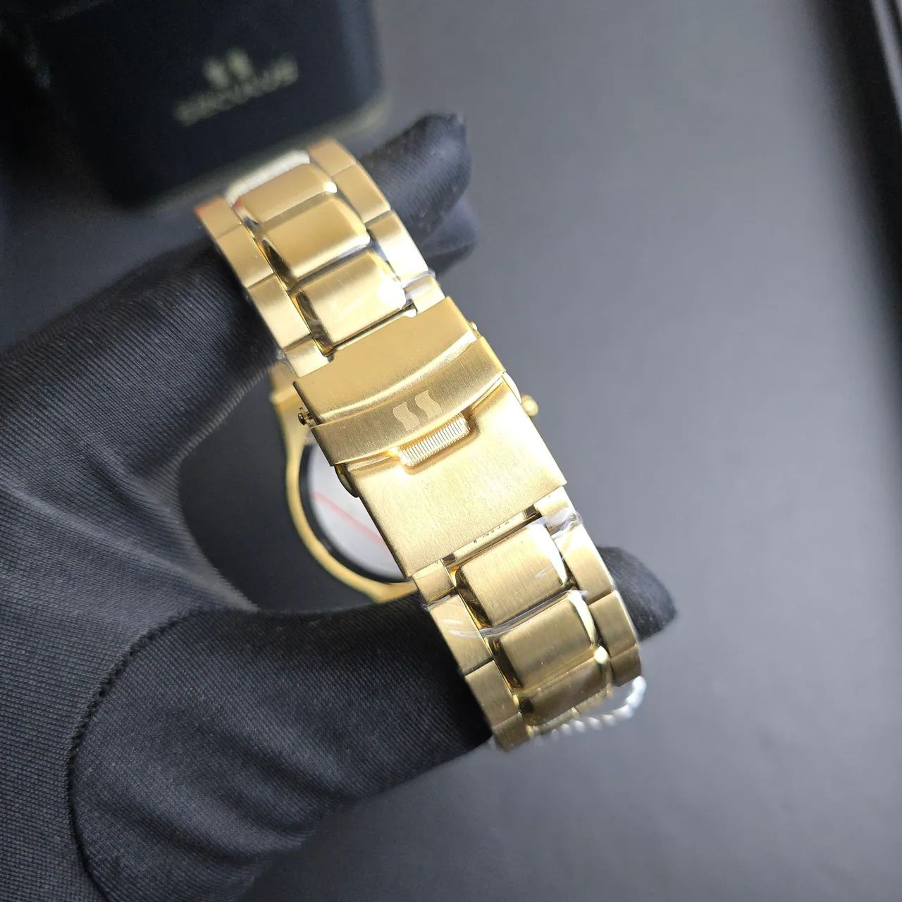 Relógio Seculus Long Life 45mm Dourado 77347G0SVDA3 - Foto 5