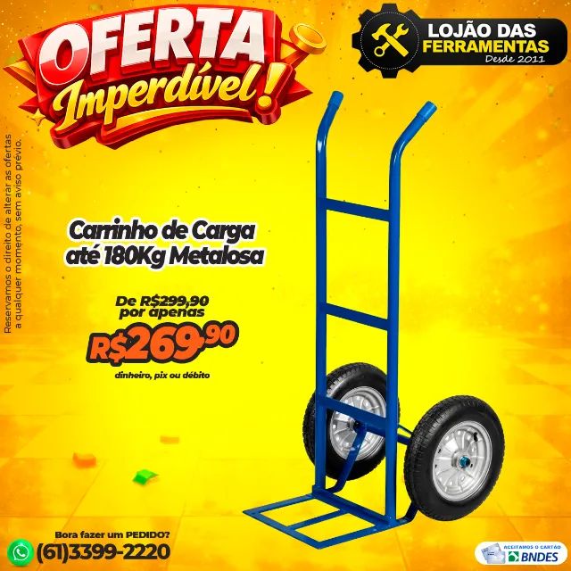 Carrinho de Carga até 180Kg Metalosa