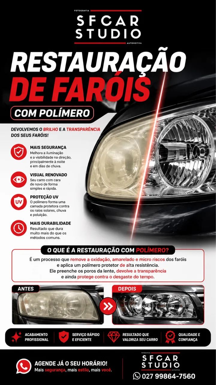 Revitalização de faróis 