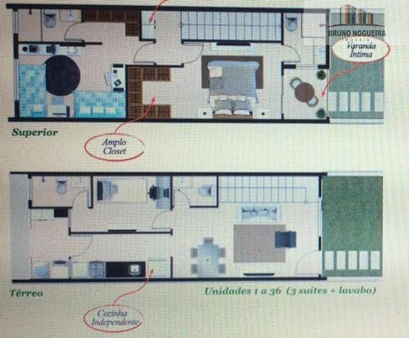 Casas duplex em condominio no eusebio com 3 quartos e lazer - Foto 20