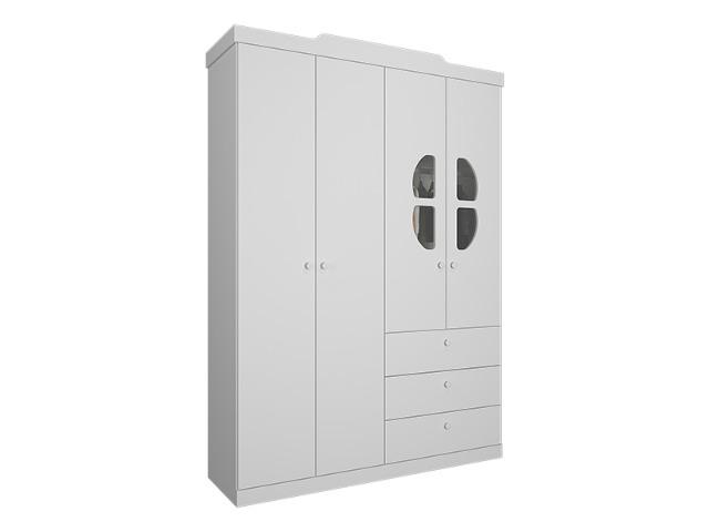 Roupeiro Infantil Guarda Roupa 4 Portas 3 Gavetas - Alegria *NOVO* ShopMix Móveis - Foto 2