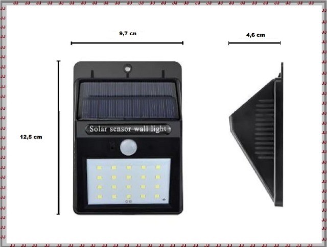Luminária solar de parede com sensor de movimento - Foto 2
