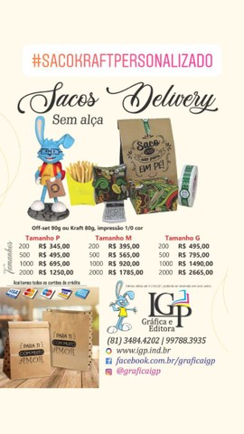 Sacos kraft delivery